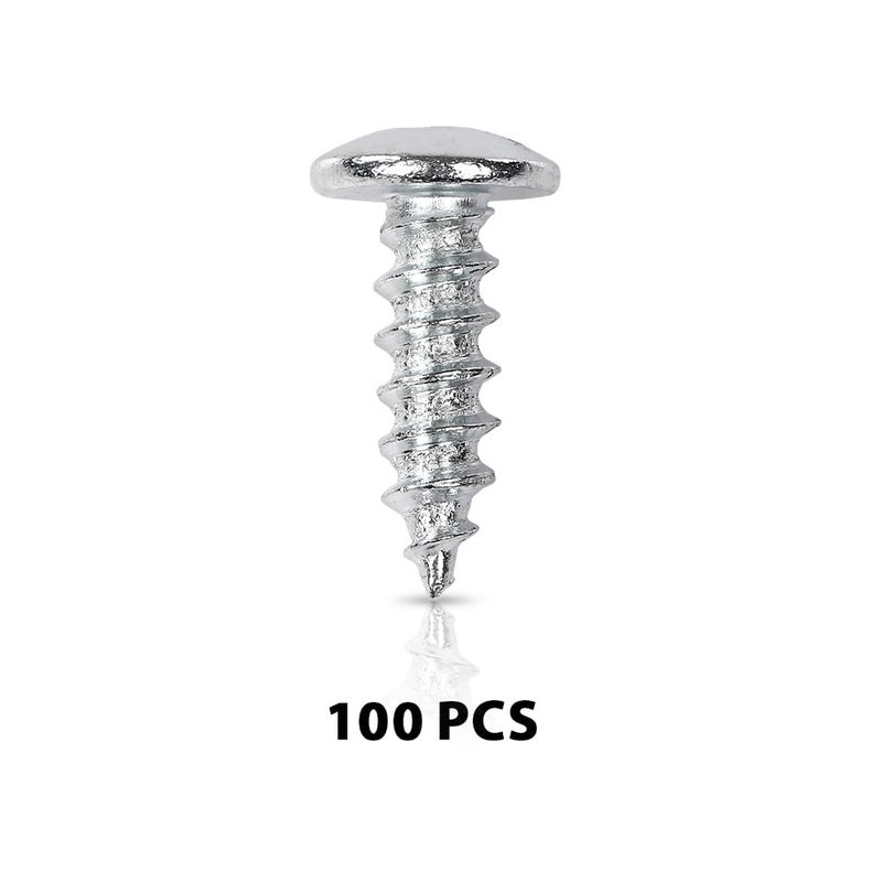 cnnell License Plate Screws #14 x 3/4 Inch Phillips Pan Head Self Tapping - American (100 Per Pack) - Image 2